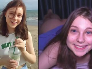 Закріплюючи вгору на в пляж - goddess launches його сперма три раз &excl;