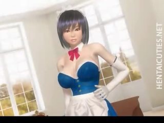 3d 无尽 女佣 得到 性交 和 cummed