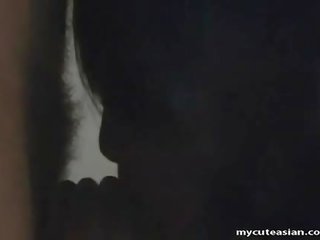 奇妙 亚洲人 夜晚 时间 口交