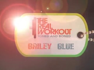 Therealworkout 入れ墨 スモールティット ブロンド ベイリー 青 ファック トレーナー