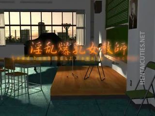 Tatlong-dimensiyonal hentai kerida sa salamin slurp pagbuga ng tamod