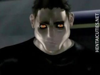 Vollbusig 3d anime streetwalker wird genagelt